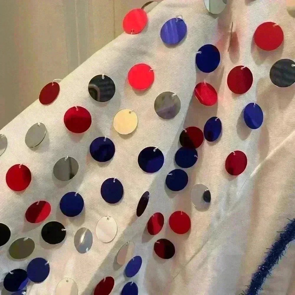 METALLIC LETTER USA SPANGLE TOP - Picture 2 of 4